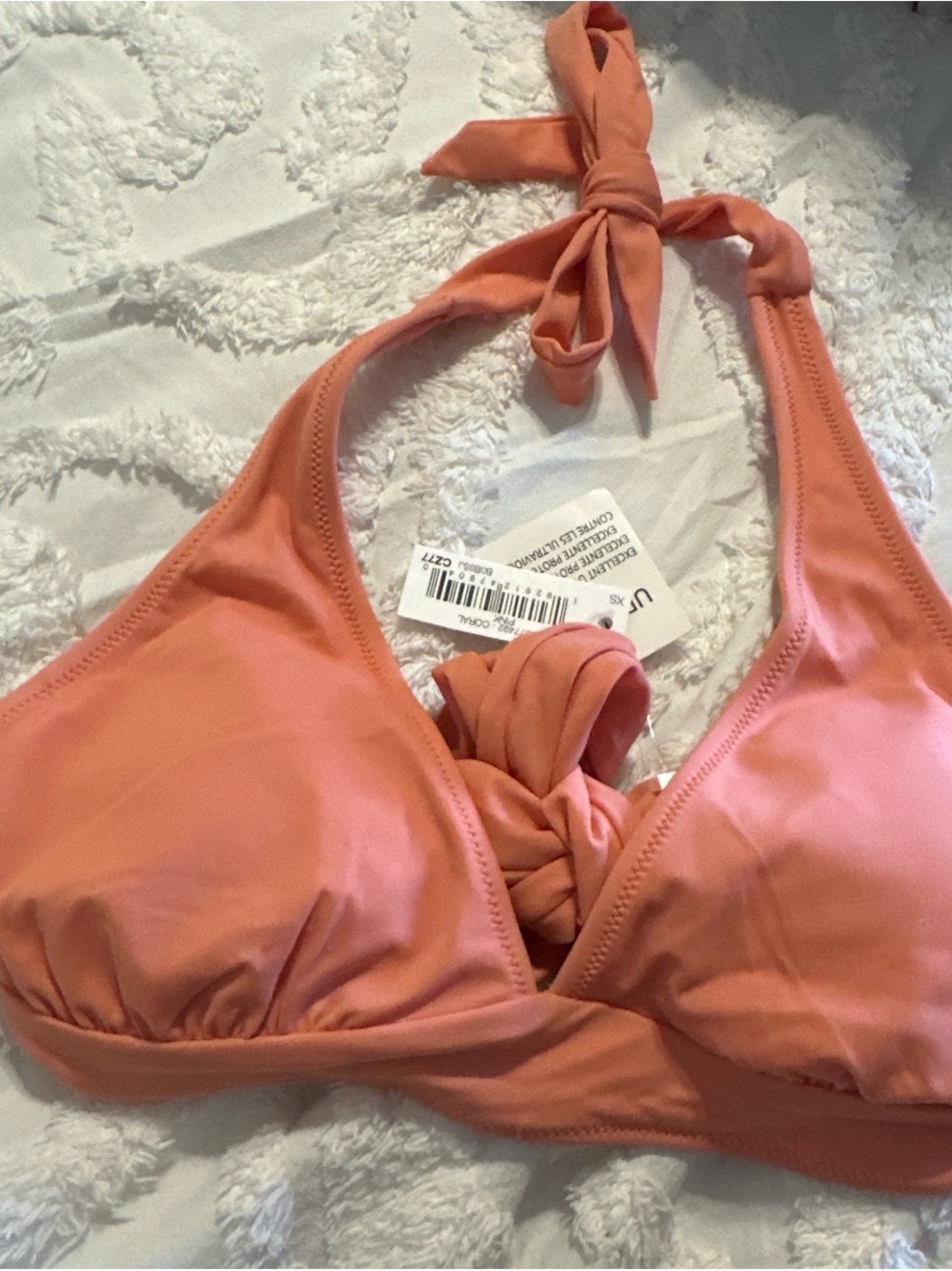 Amazon Essentials Peach Halter Swim Top